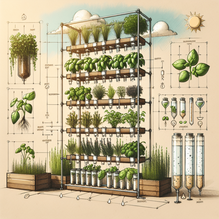 DIY Vertical Hydroponic Herb Garden Design Ideas